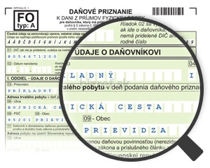 Aplikácia na vyplnenie daňového priznania