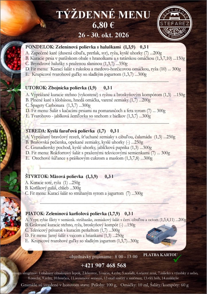 DENNÉ MENU - SK