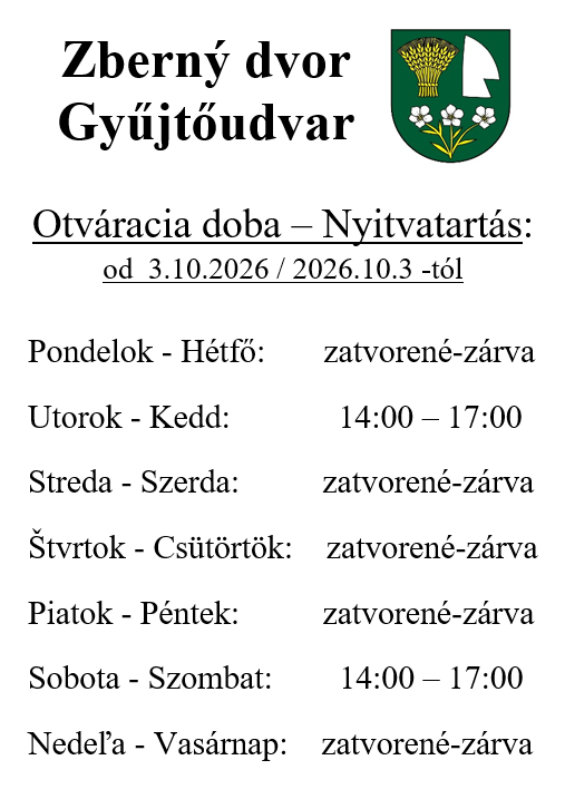 Zberný dvor - Gyűjtőudvar