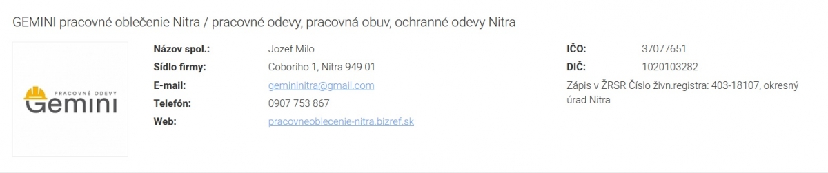 Kontaktné údaje