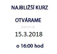 Najbližší kurz otvárame 28.5.2015 o 16.00 hod