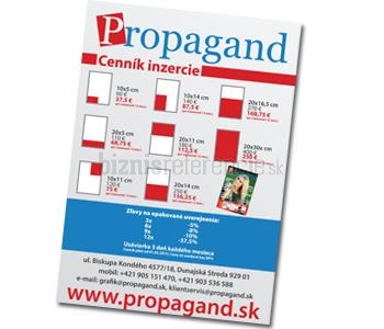 Cenník inzercie