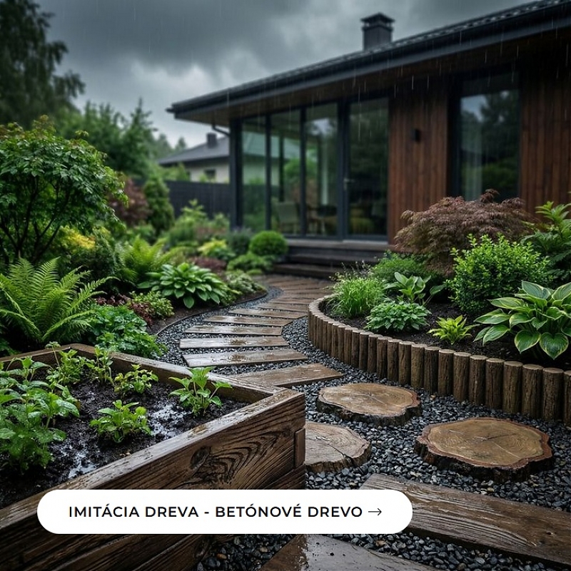 Imitácia dreva-betónové drevo