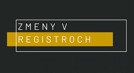 Zmeny v registroch