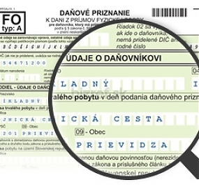 Aplikácia na vyplnenie daňového priznania