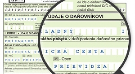Aplikácia na vyplnenie daňového priznania