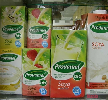 Sójové mlieka s viacerými príchuťami