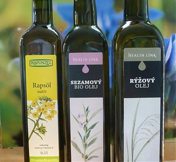Repkový olej, sezamový olej, ryžový olej