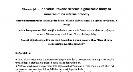 DIGITALIZÁCIA FIRMY