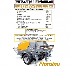 Cenník - Čerpanie betónu Galanta
