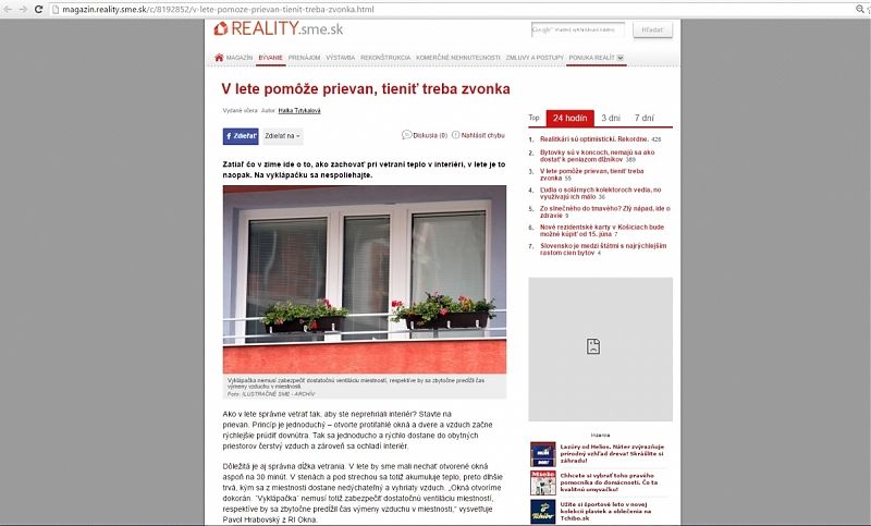 O vetraní v lete 1