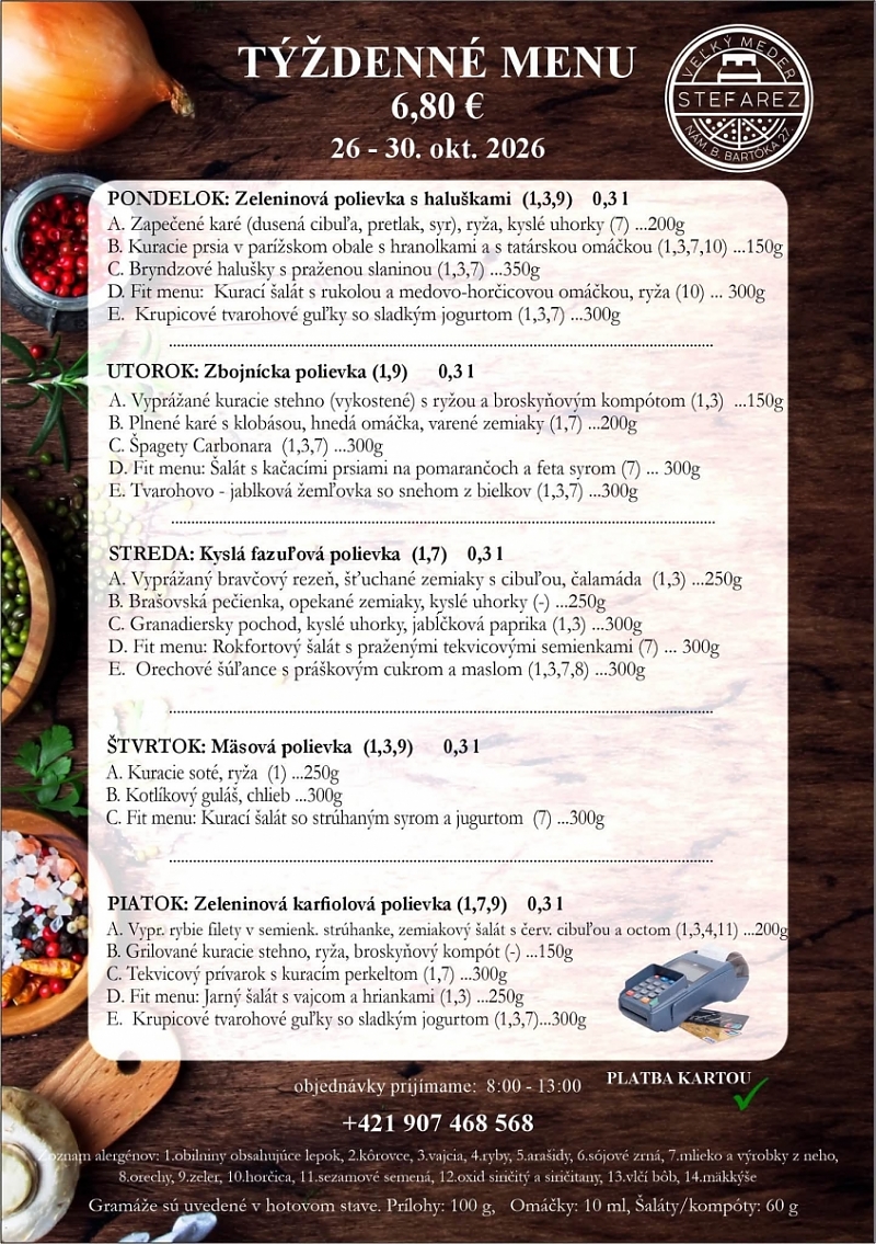 DENNÉ MENU - SK