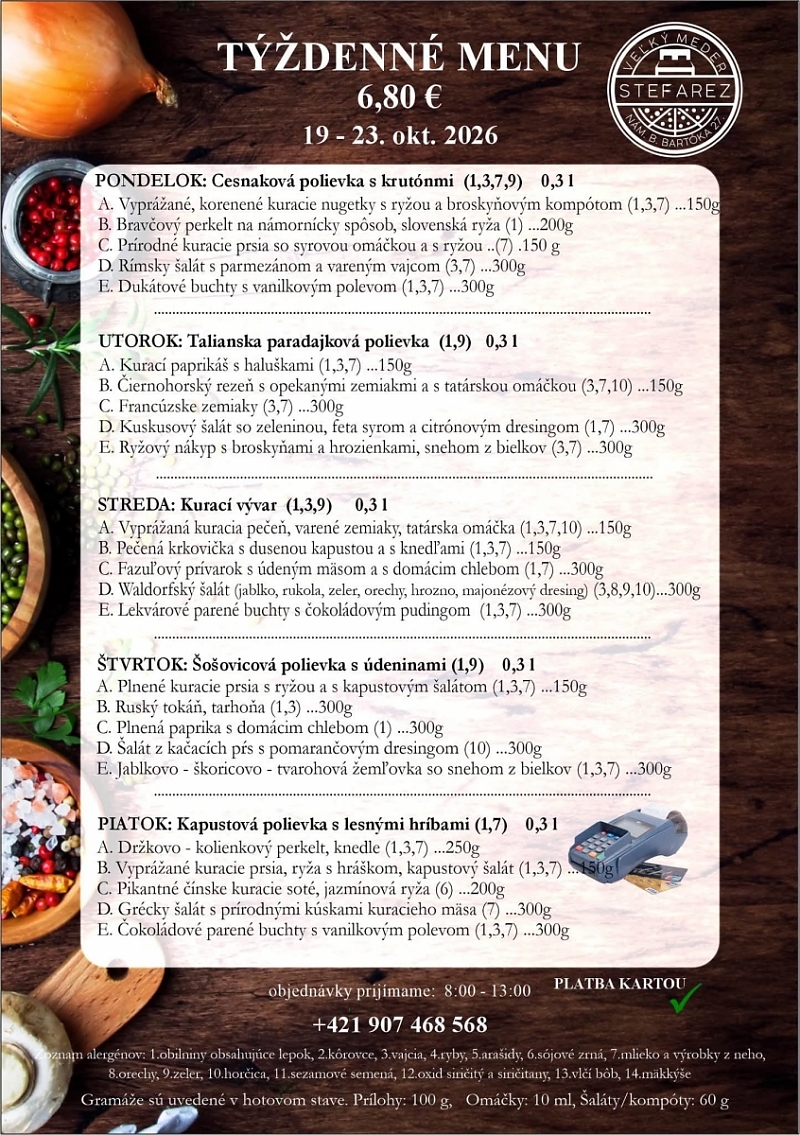 DENNÉ MENU - SK