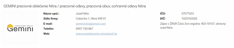 Kontaktné údaje