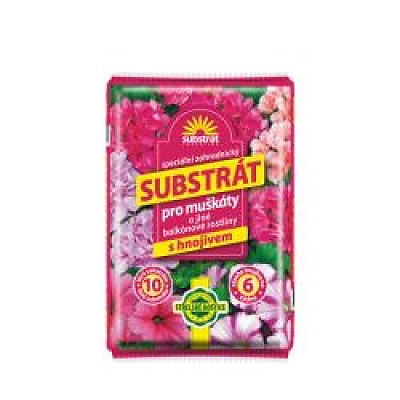 Substrát pre muškáty a iné balkónové rastliny