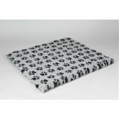VET BED DEKA ŠEDÁ - ČIERNA LABKA ROZMER 150X100CM