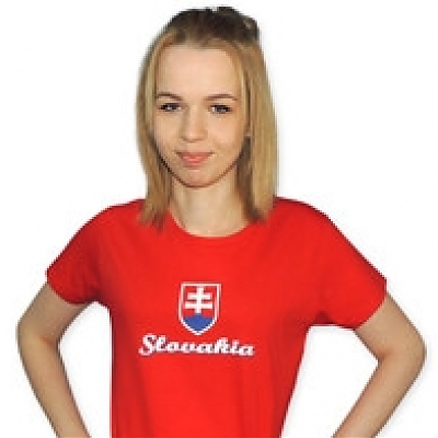 Tričko SLOVAKIA červené dámske