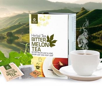 SHEVIA - Bitter Melon Tea Čaj z lístkov horkej tekvičky blahodárne pôsobí na pečeň a žlčník. Takisto pomáha znižovať hladinu cukru v krvi.