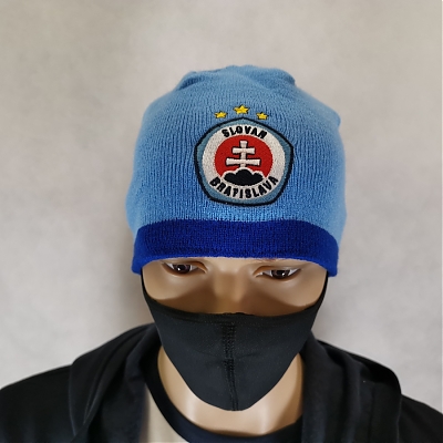 ŠK Slovan Zimná čiapka belaso-modrá Sr/Jr