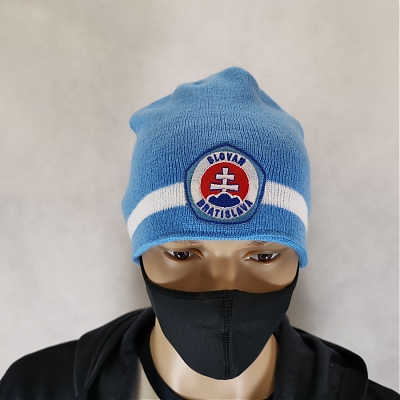 ŠK Slovan Zimná čiapka belaso-biela