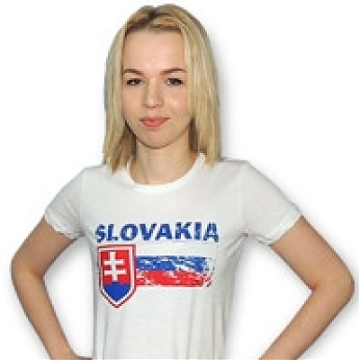 Tričko SVK vlajka biele dámske