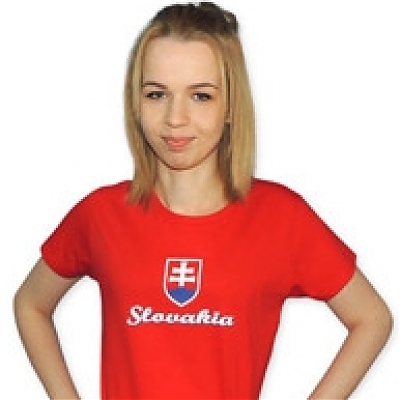 Tričko SLOVAKIA červené dámske