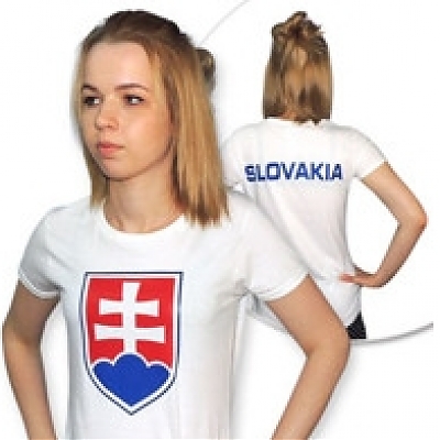 Tričko SLOVAKIA biele dámske