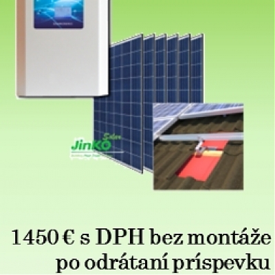 Fotovoltický set 2: na ohrev teplej úžitkovej vody (TUV)