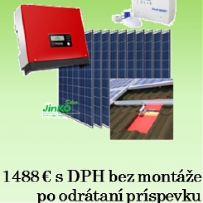 Fotovoltický set 1: menič GW3000NS plus  11 x FV panel CSUN275-60P