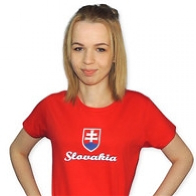 Tričko SLOVAKIA červené dámske