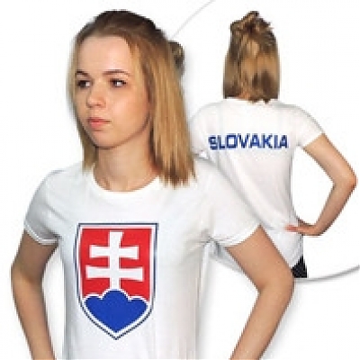 Tričko SLOVAKIA biele dámske