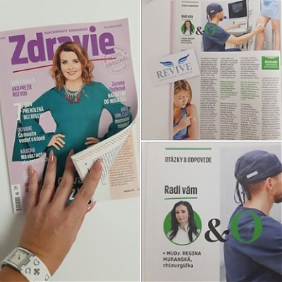 Jednodňová chirurgia REVIVE v mesačníku ZDRAVIE