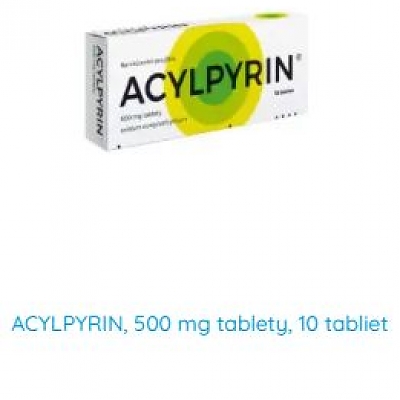 ACYLPYRIN, 500 mg tablety, 10 tabliet
