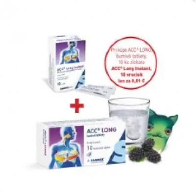 ACC LONG, šumivé tablety, 10 ks + ACC Long Instant, 10 vreciek