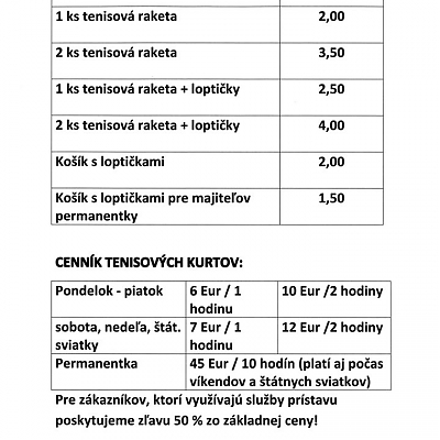 Rezervácia kurtu je možná kedykoľvek