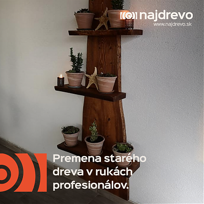 Polica zo starého dreva