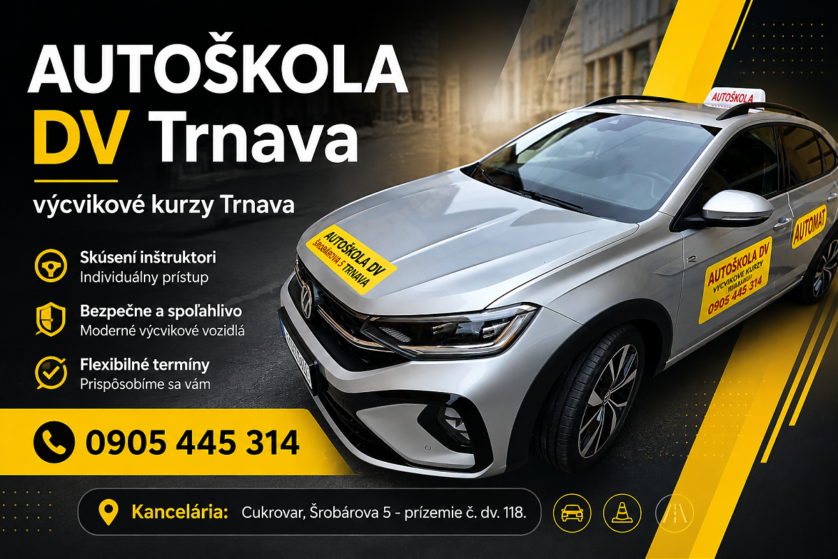 Autoškola Trnava, vodičský kurz v autoškole, doškoľovacie kurzy Trnava, kondičný výcvik Trnava, vodičák trnava