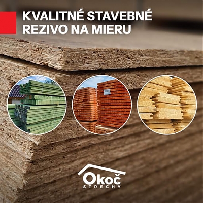 Stavebné rezivo na mieru Veľký Meder - hranoly, dosky, strešné laty, tatranský profil, OSB dosky