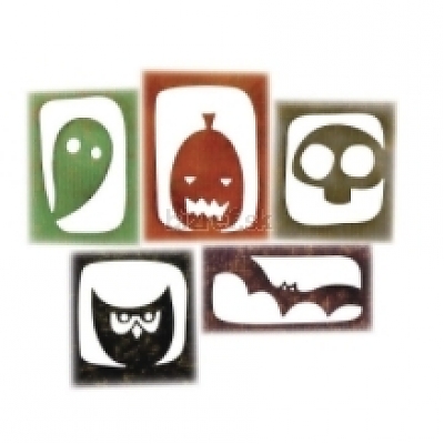 SIZZIX Vyrezávacie kovové šablóny Thinlits - Strašidlá (5ks)